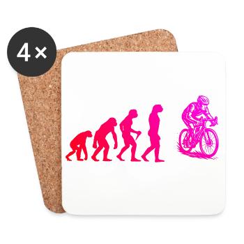 Focus purement sur le vélo de route - Dessous de verre (lot de 4) - blanc - Devant