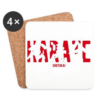 Shotokai Karate Martial Arts Dojo Kanji Japon - Dessous de verre (lot de 4) - blanc - Devant