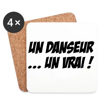 Un danseur… un vrai - Dessous de verre (lot de 4) - blanc - Devant