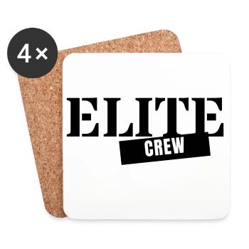 Elite Crew - Team Group Party Squad Member - Coasters (set of 4) - white - Front