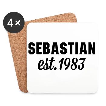 Sebastian est 1983 - Untersetzer (4er-Set) - Weiß - Vorne