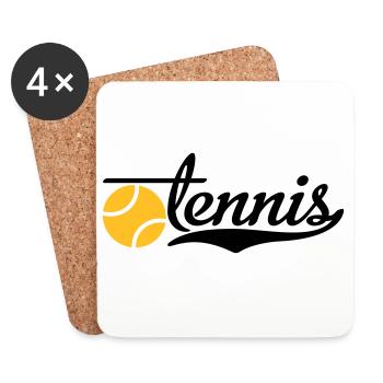 tennis - Dessous de verre (lot de 4) - blanc - Devant