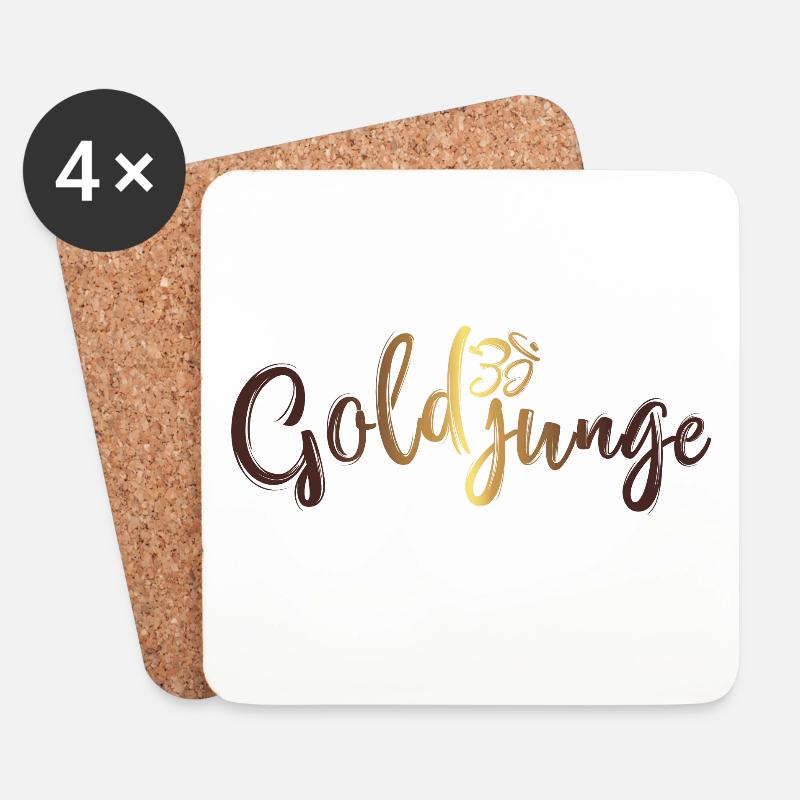 Goldjunge Basic Gold - Untersetzer (4er-Set) - Weiß