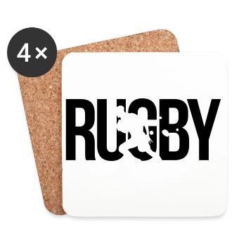 rugby - Coasters (set of 4) - white - Front