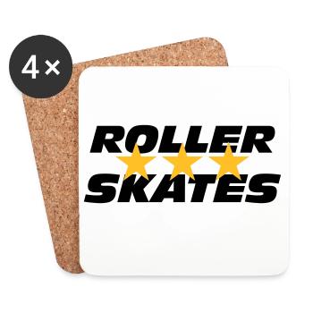 Roller Skates - Dessous de verre (lot de 4) - blanc - Devant