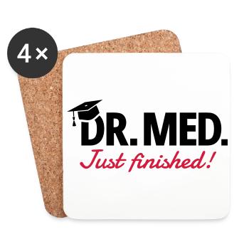 Doktor Medizin - Untersetzer (4er-Set) - Weiß - Vorne