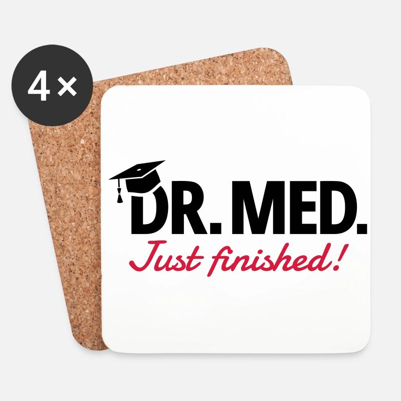 Doktor Medizin - Untersetzer (4er-Set) - Weiß