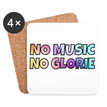 No music, no glory. For music lover * - Coasters (set of 4) - white - Front