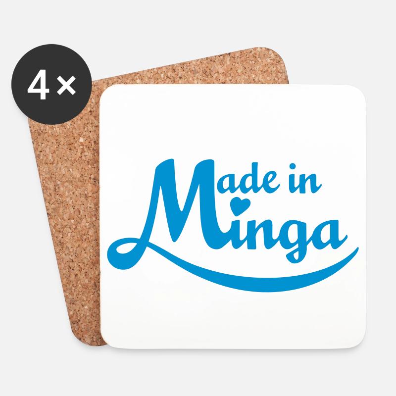 Made in Minga - für echte Münchner Originale! - Untersetzer (4er-Set) - Weiß