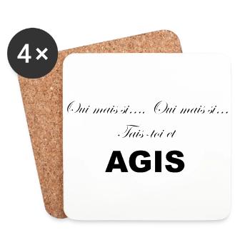 tais toi ok - Dessous de verre (lot de 4) - blanc - Devant