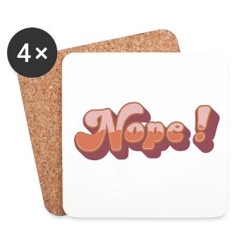 Nope - Untersetzer (4er-Set) - Weiß - Vorne