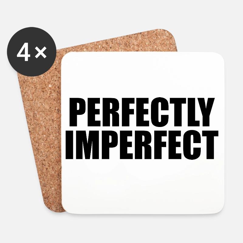 Perfekt unvollkommen - Untersetzer (4er-Set) - Weiß
