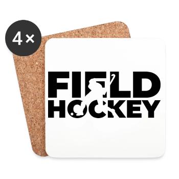 Hockey sur gazon - Dessous de verre (lot de 4) - blanc - Devant