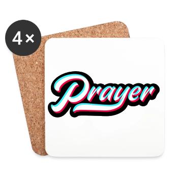 Jesus Faith Christ Bible Prayer - Coasters (set of 4) - white - Front