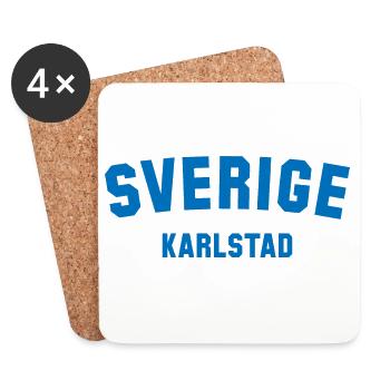 KARLSTAD Suède Schweden - Dessous de verre (lot de 4) - blanc - Devant