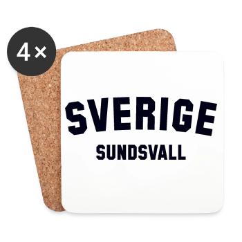 SUNDSVALL Sweden Schweden - Untersetzer (4er-Set) - Weiß - Vorne