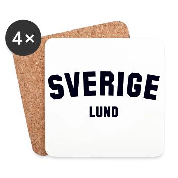 LUND Sweden Schweden - Untersetzer (4er-Set) - Weiß - Vorne
