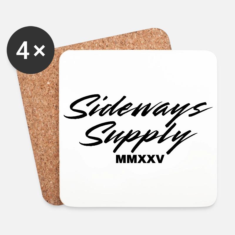 Sideways Supply - Coasters (set of 4) - white