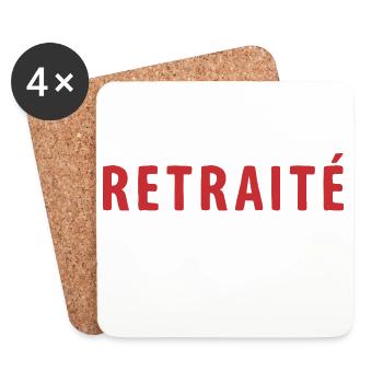 Im Ruhestand Mission erfüllt Humor Ruhestand - Untersetzer (4er-Set) - Weiß - Vorne
