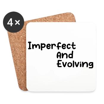 Imperfect and evolving - Dessous de verre (lot de 4) - blanc - Devant