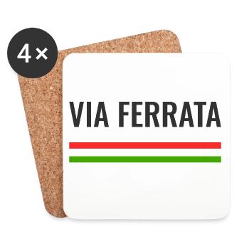 Klettersteig Italien - Untersetzer (4er-Set) - Weiß - Vorne
