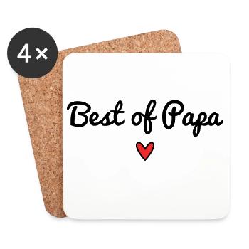 VALENTINSTAG. PAPA. VATERTAG. ALLES GUTE ZUM GEBURTSTAG - Untersetzer (4er-Set) - Weiß - Vorne