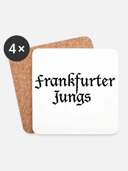 Frankfurter Jungs Frankfurt Design Shirts - Untersetzer (4er-Set) - Weiß