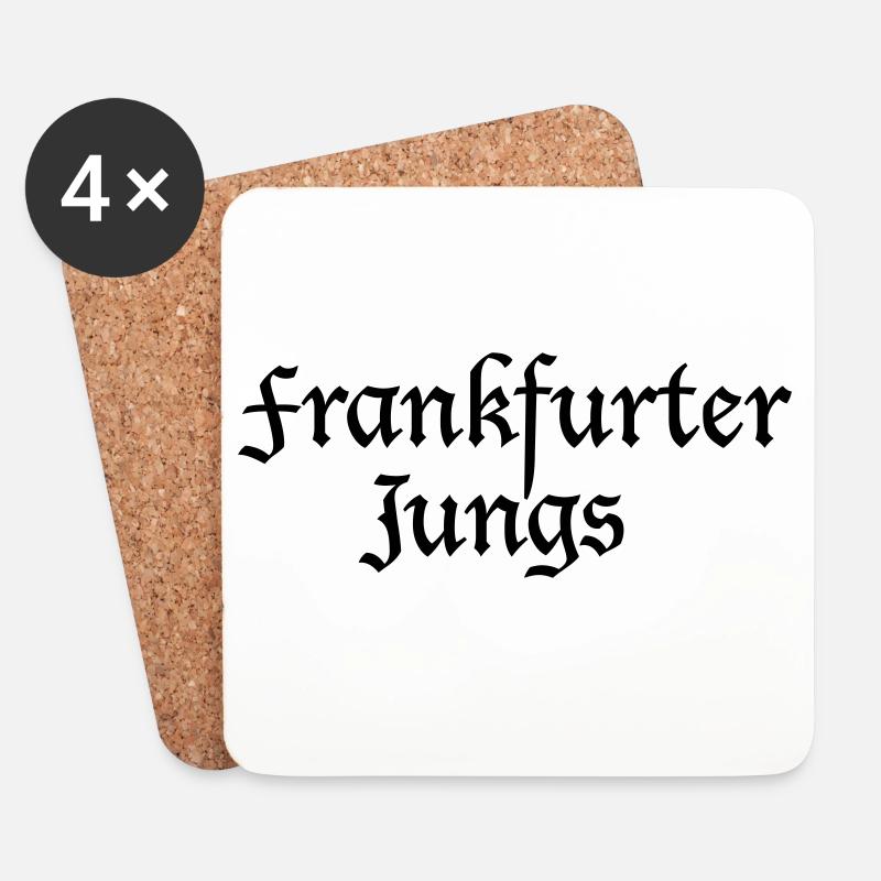 Frankfurter Jungs Frankfurt Design Shirts - Untersetzer (4er-Set) - Weiß