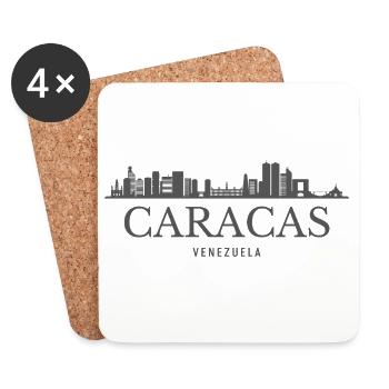 Caracas Venezuela, Caracas' skyline - Coasters (set of 4) - white - Front