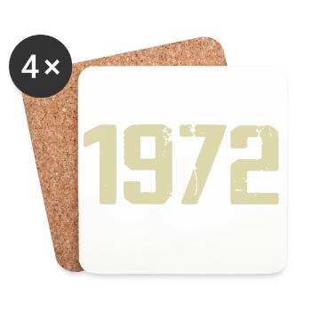 Jubilé 1972 - Dessous de verre (lot de 4) - blanc - Devant