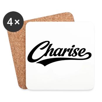 Charise-Name erst-letzte Familiengeschenke - Untersetzer (4er-Set) - Weiß - Vorne