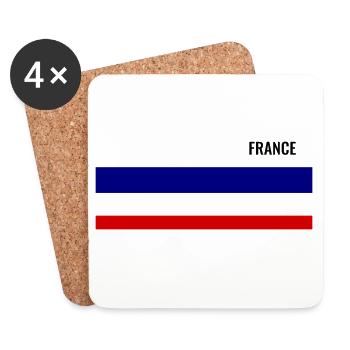 Modern minimalist lines - Coasters (set of 4) - white - Front