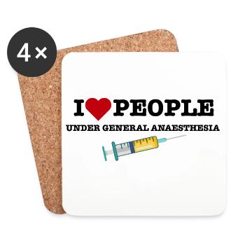 Funny Anesthesiologist Anesthetist Gift for Doctor - Coasters (set of 4) - white - Front