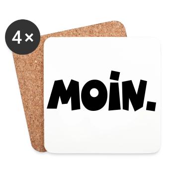 Moin. - Untersetzer (4er-Set) - Weiß - Vorne
