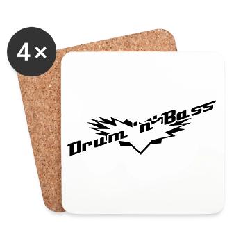 Drum 'n' Bass - Dessous de verre (lot de 4) - blanc - Devant