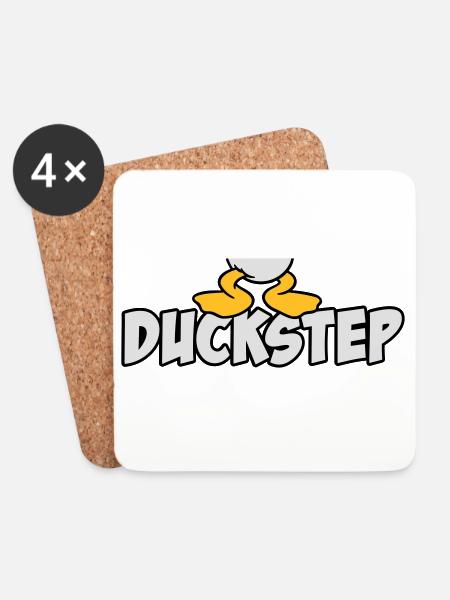 Duckstep (Dubstep) - Untersetzer (4er-Set) - Weiß