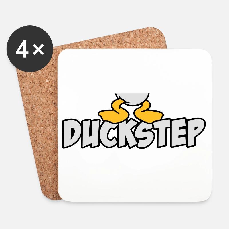 Duckstep (Dubstep) - Untersetzer (4er-Set) - Weiß
