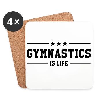 Gymnastics is life - Untersetzer (4er-Set) - Weiß - Vorne