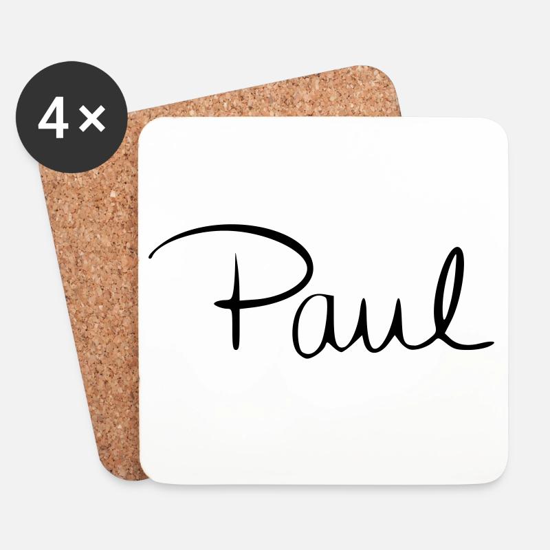 Paul - Untersetzer (4er-Set) - Weiß