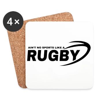 | DE RUGBY PAS DE SPORT COMME LE RUGBY - Dessous de verre (lot de 4) - blanc - Devant
