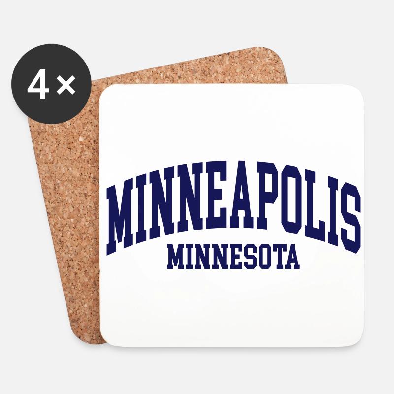 Minneapolis - Untersetzer (4er-Set) - Weiß