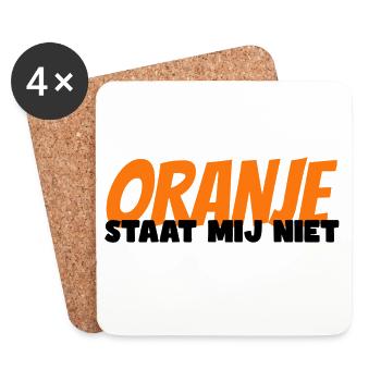 Orange passt nicht zu mir. Koninsdag Niederlande - Untersetzer (4er-Set) - Weiß - Vorne