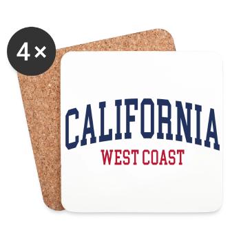 Californie - Dessous de verre (lot de 4) - blanc - Devant