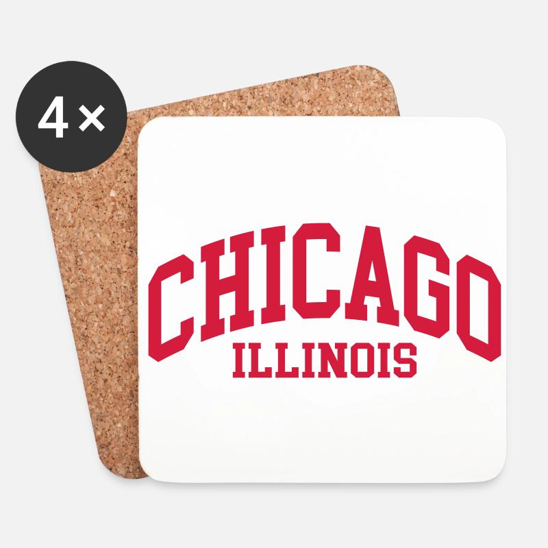Chicago - Untersetzer (4er-Set) - Weiß