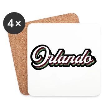 Orlando Rainbow Script - Coasters (set of 4) - white - Front