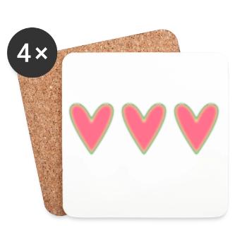 MERES FESTIVAL. MOM. MOM. MUM. MAMA. FEAST - Coasters (set of 4) - white - Front