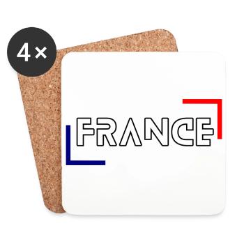 France - Dessous de verre (lot de 4) - blanc - Devant