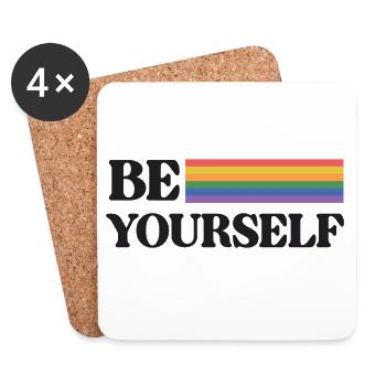 LGBT Pride Month - Be Yourself - Coasters (set of 4) - white - Front