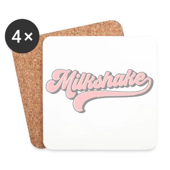 Milkshake | Les couleurs peuvent être modifiées - Dessous de verre (lot de 4) - blanc - Devant