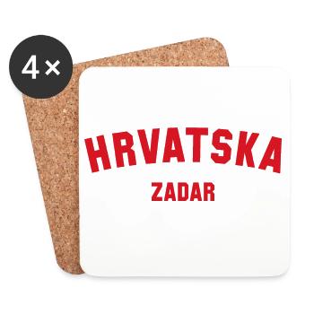 ZADAR Hrvatska Croatie Couronne - Dessous de verre (lot de 4) - blanc - Devant